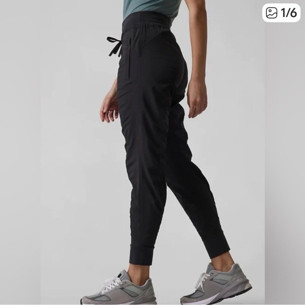 Athleta Navy Joggers with Drawstring